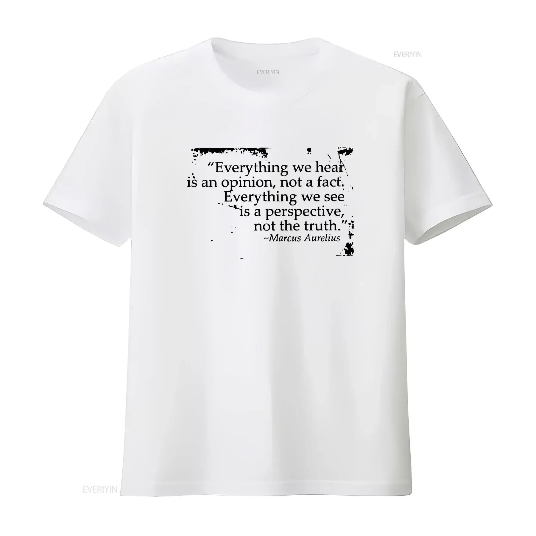 Marcus Aurelius Stoic Philosophy T Shirt For HIm Fake News Her Anti Propaganda Philosopher Students vintage Washed Casual
