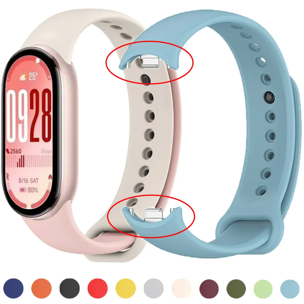 

Silicone Watchband for Xiaomi mi band 10 Strap Replaceable Bracelet Wristband for Xiaomi Mi Band 8 9 10 Smart Watch Accessories