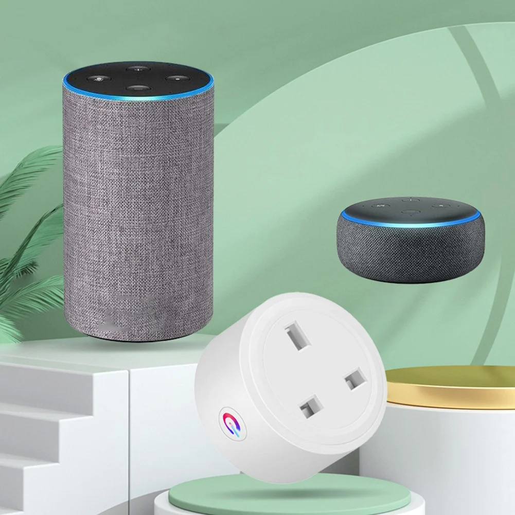 Tuya Zigbee Smart Socket 16A Home Power Monitor Power Outlet Smart Life Voice Control Alexa Timing DIY UK Plug