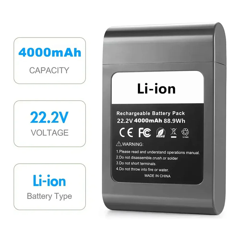 Powtree  For Dyson DC31 DC31B DC35 DC44 DC45 Handheld Power Tool Battery For Dyson Replacement 22.2V 4000mAh Li-ion DC31 Type-B