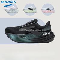 Original Brooks Men's Casual Sneakers Glycerin Max Mesh Breathable Non-slip Shock-absorbing Running Shoes 1104471D099