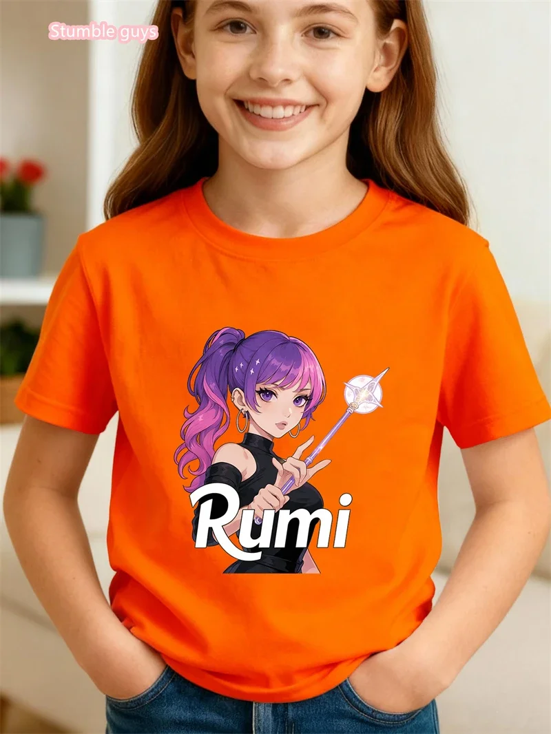 Casual Boys Gamer T-Shirt Trendy Video Game Print Short Sleeve Lightweight Breathable Anime Clothes Summer Kids Tee