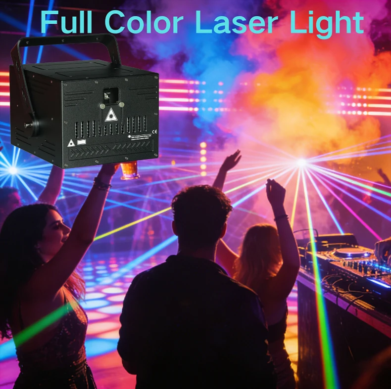 2026 15W 30KPPS RGB Hochzeits-Laser DMX Disco DJ Bühnenlicht Schallaktivierter Indoor-Tanzparty-Projektor – Detail 1