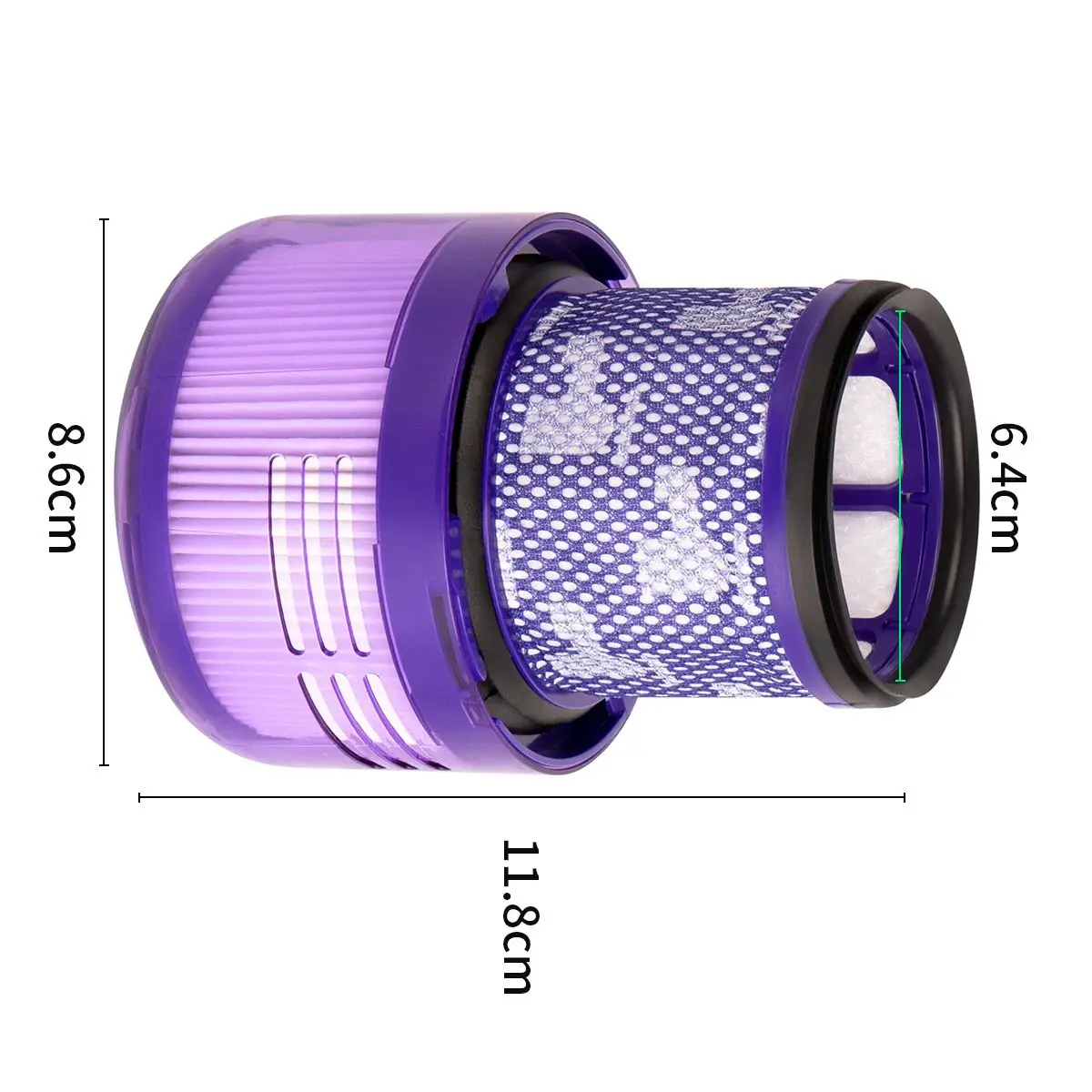 Suitable for Dyson V10slim/SV18 HEPA Filter Dyson V10slim Detection Ultra-Thin, Replacement Kit Vacuum Cleaner Parts