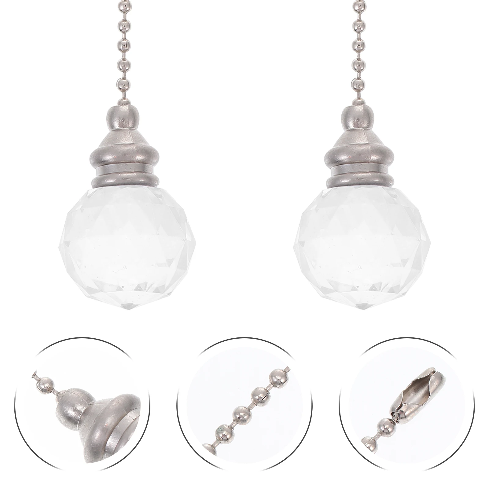 

2pcs Delicate Metal Hanging Vintage Lamp Pendant Decorative Chain for Ceiling Light Crystal Ball Design Home Decor