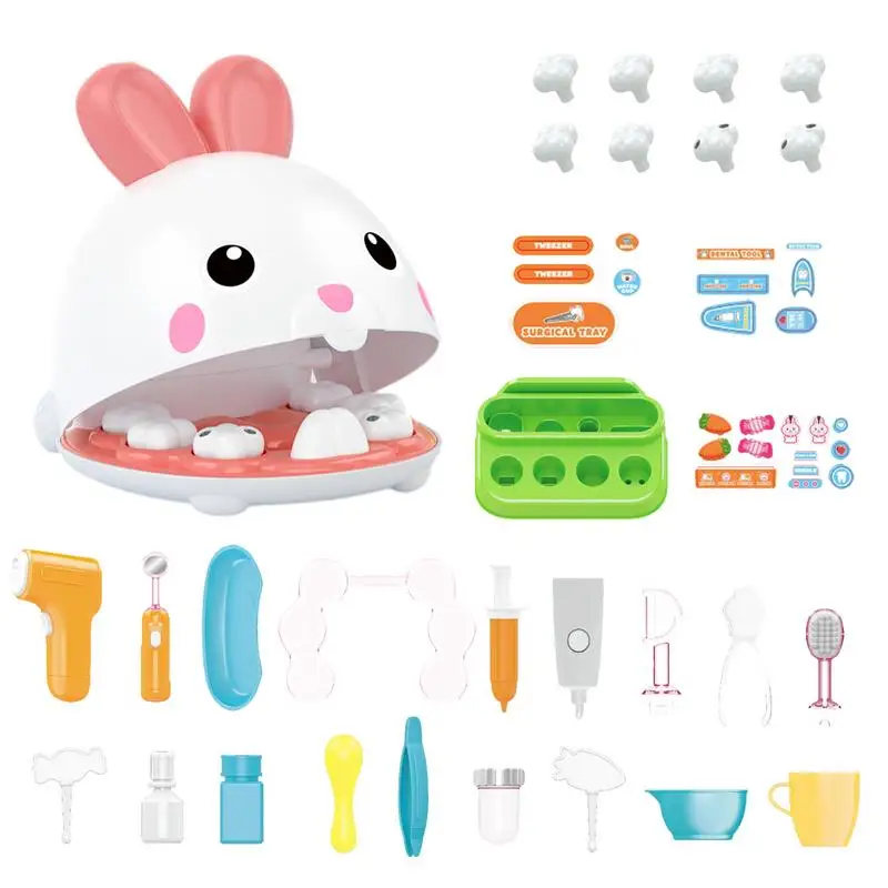 

Play Dentist Set For Kids Cute Bunny Pretend Dentist Play Set Creative Kids Dentist Play Set For Children STEM Education