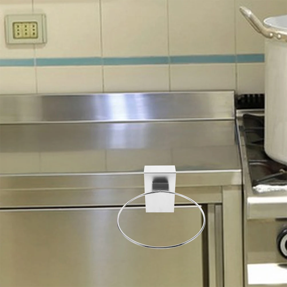 

Stove Rack Kitchen Towel Holder Basketball Wall Mount Silver Space Basketball St Saving Metal Multi Use Storage