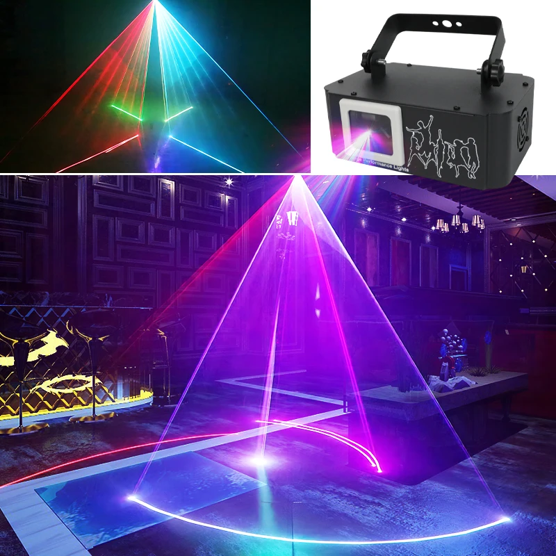 Wuzstar LED Lively Dynamic Beam Light Full RGB Party Stage Light Sound Control Ambient Light for Holiday Indoor Home Bar Decor