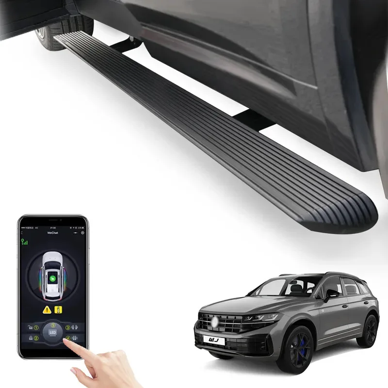 

Super Price LED Lights Car Padel SideSteps Electric Retractable Running Boards for Touareg R-line