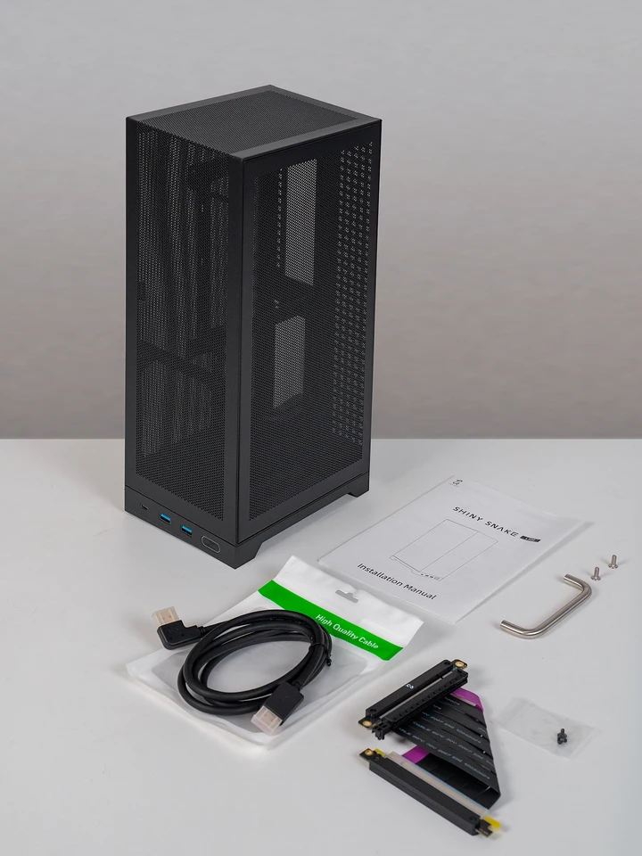 ShinySnake L300 Mesh ITX Case: 8.5L, 325mm GPU, SFX/SFX-L, PCIe