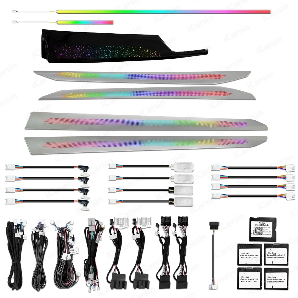 

Модернизированное светодиодное окружающее освещение салона автомобиля Symphony для Volkswagen VW Bora 2019-2024, аксессуары для полос, украшение