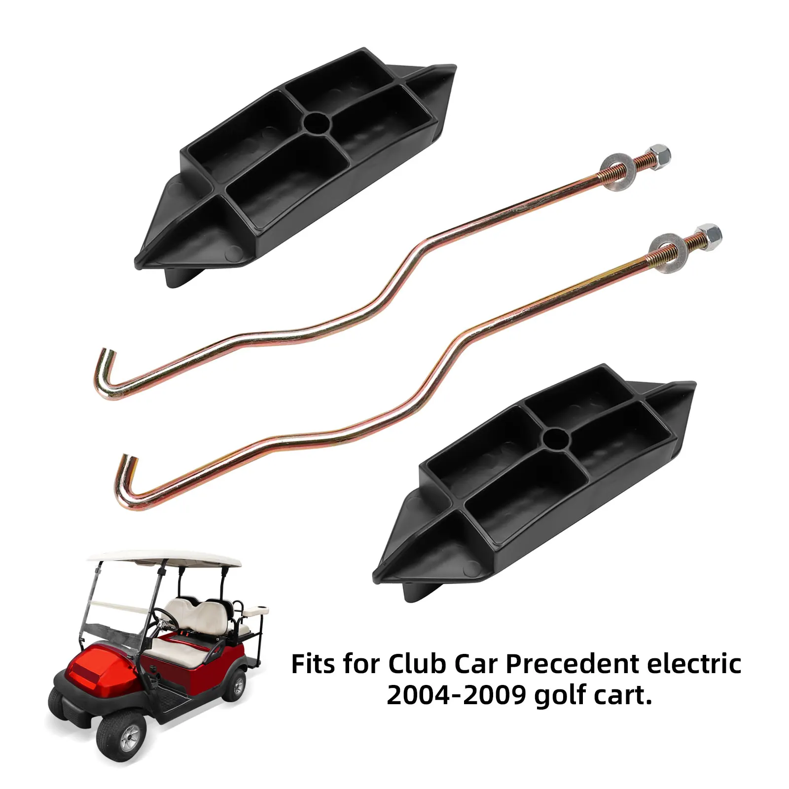 Roykaw 48V  Golf Cart Battery Hold Down Plate w/Rods Fit for Club Car Precedent (2004-2009), OEM# 102534001, 102526801