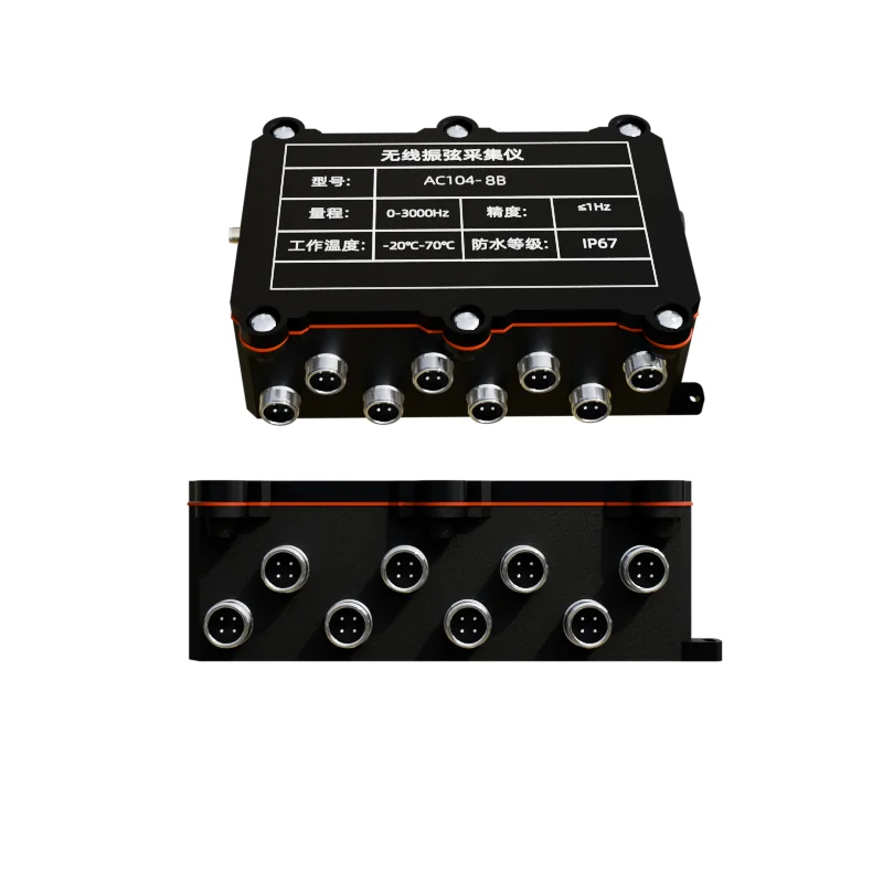 Industrial 8-Channel Vibrating Wire Sensor Logger for Bridge, Tunnel, and Building Monitoring