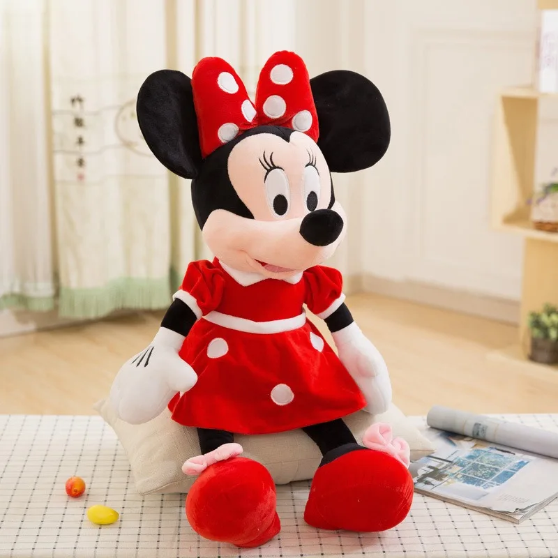 Anime Disney Minnie bambola giocattolo di peluche cartone animato bambola di Topolino farcito letto morbido bambola bella un paio di regali di nozze peluche