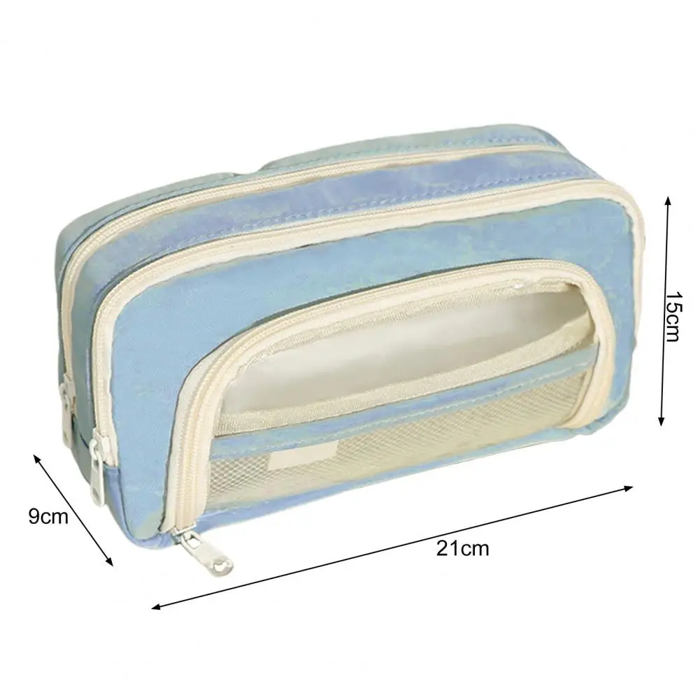男の子と女の子のための透明な窓の鉛筆バッグ、学生のためのオーガナイザー、学校のケース、韓国の文房具ポーチケース、学用品