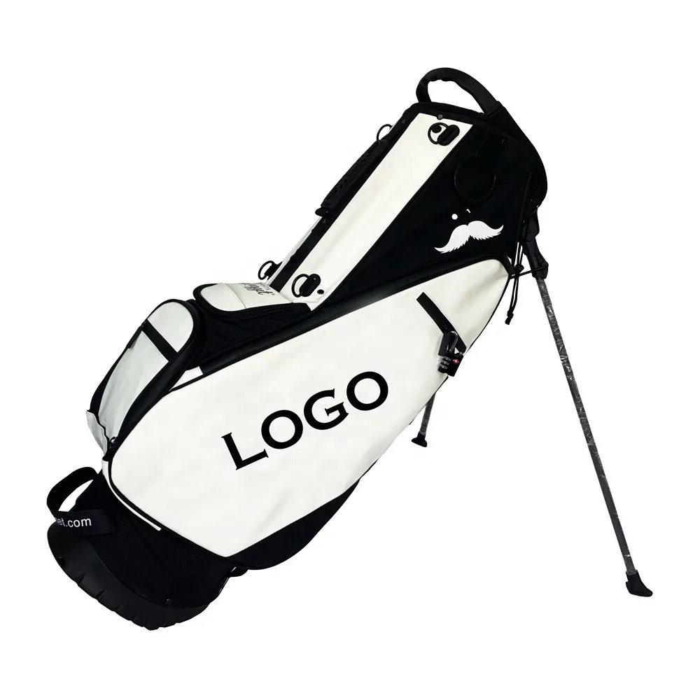 For Custom Stand Premium waterproof Golf Bag Pu Leather portable Golf Staff Bag