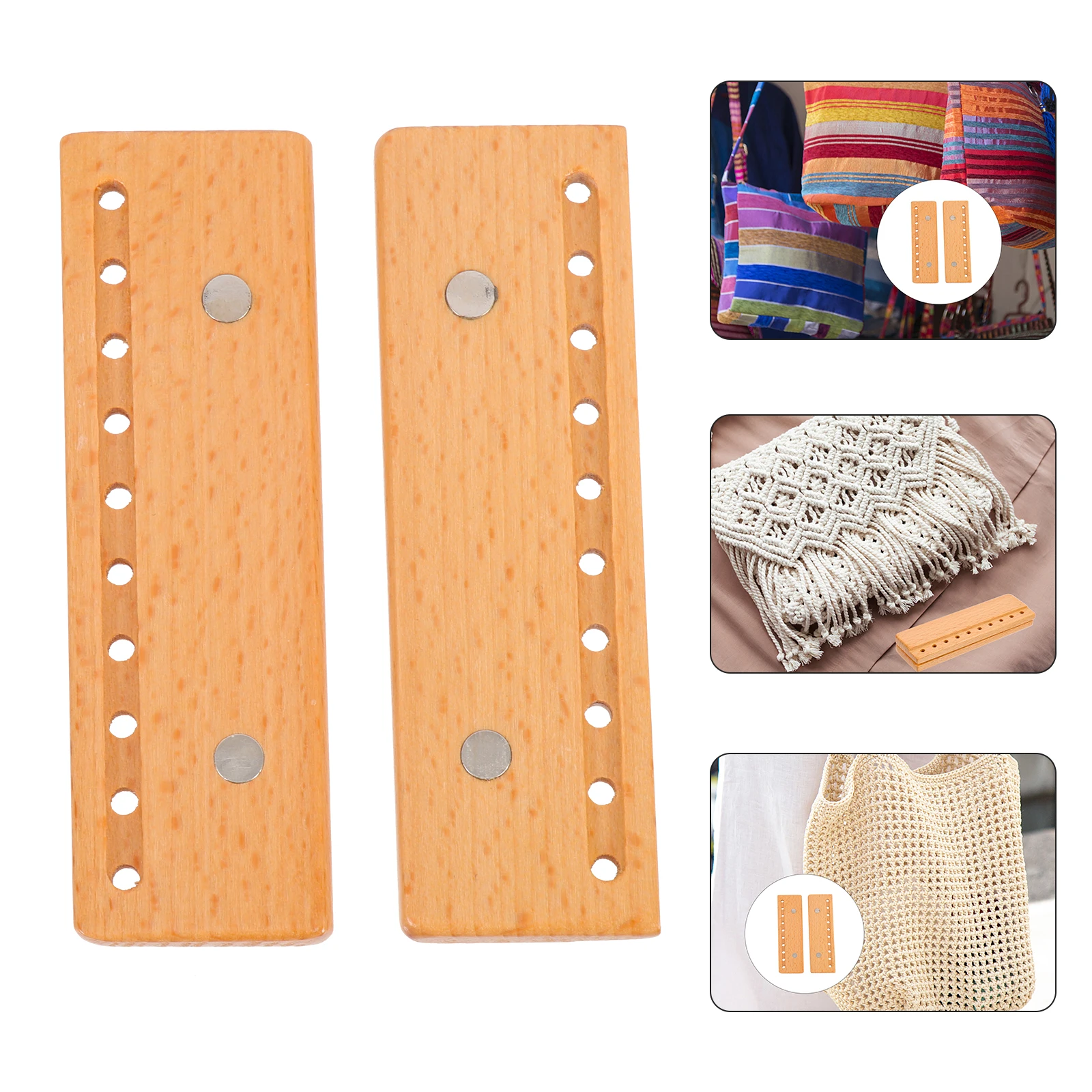 

2pcs Wooden Clips Magnetic Bag Locks Buckles Clasp Decorative Closure DIY Handbag Ornament Camera Bag Accessories Strong