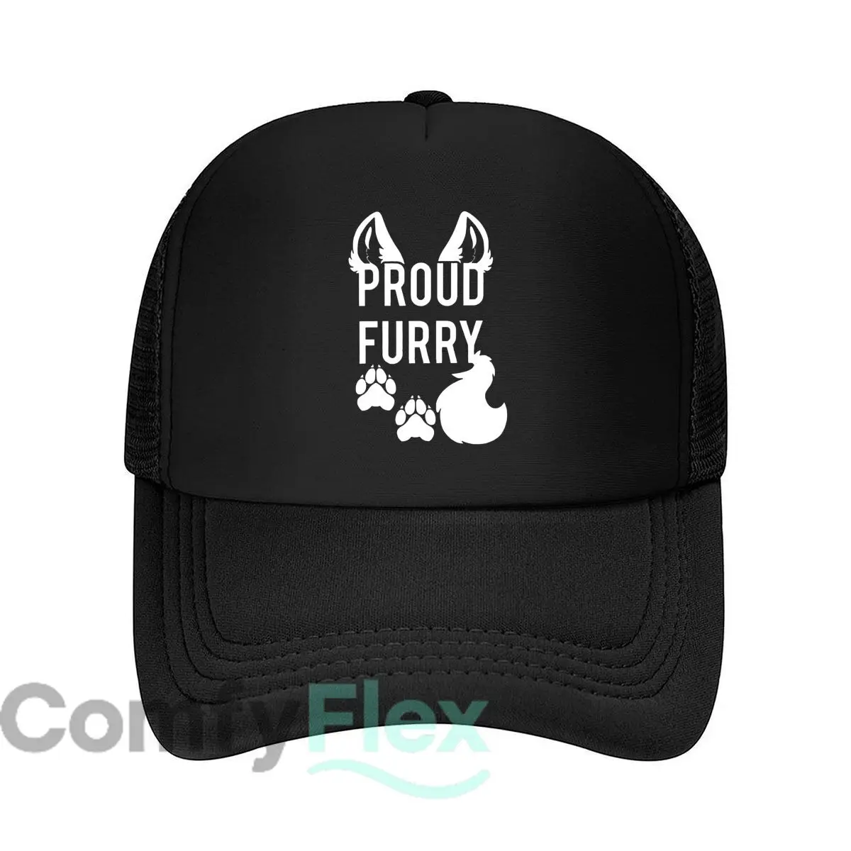 Proud Furry Art Graphic Mesh Baseball Cap Casual Hat Outdoor  For Womens Unisex Female