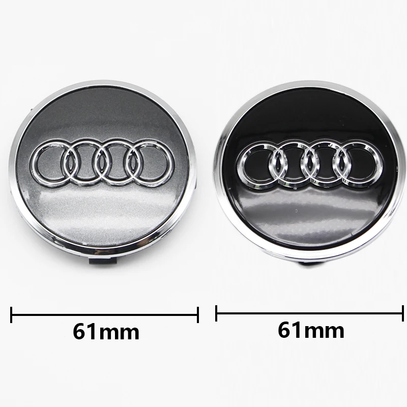 

4Pc/set 4M0601170 61mm Car Logo Styling Wheel Center Cap Hub Replaced Covers For Audi A3 A4 A5 Q5 Q7 RS Emblem Badge Accessories