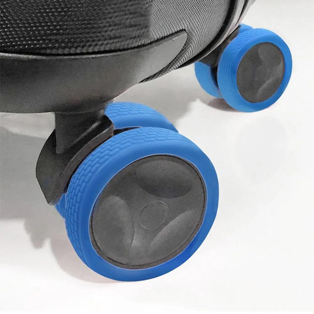 8 Teile/satz Silikon Koffer Räder Schutz Abdeckung mit Silent Sound Reduzieren Lärm Trolley Box Gepäck Caster Schuhe Casters Abdeckung – Detail 7