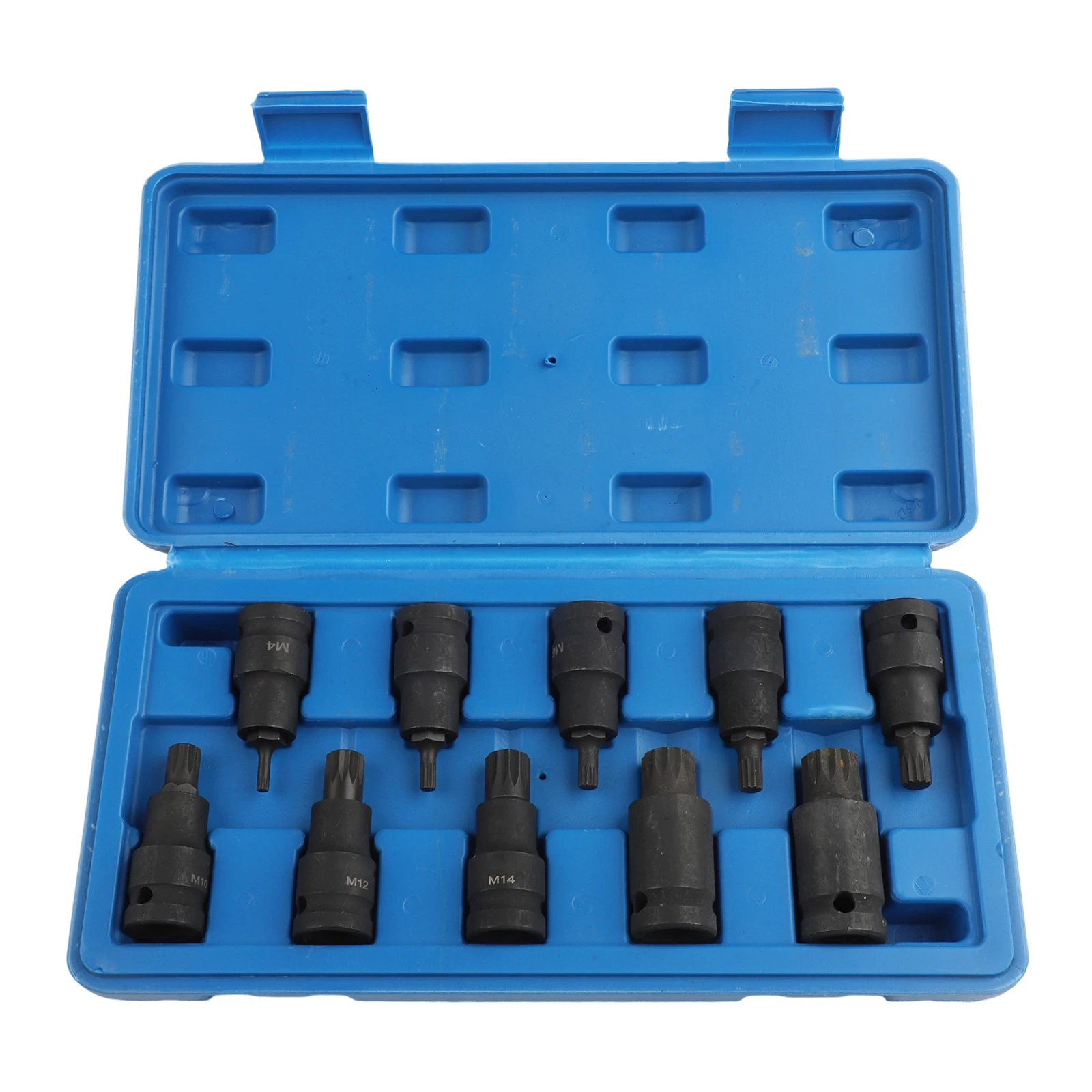 10PCS 12 Point Socket Adapter Head 4-18mm Chrome Vanadium Steel Extension Sleeve For 1/2 Inch Square Drive Wrench Screwdriver Bi