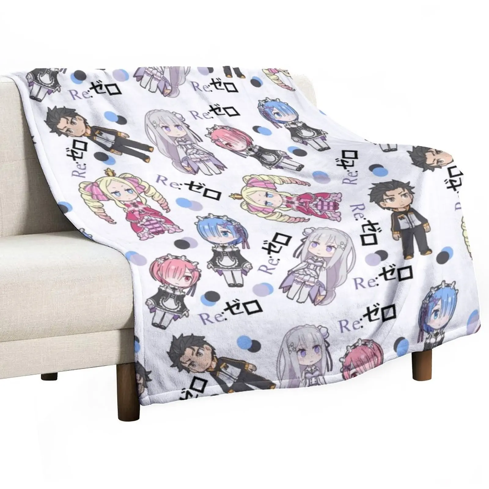 

Re:Zero Anime Chibi Design Throw Blanket Soft Custom Blankets