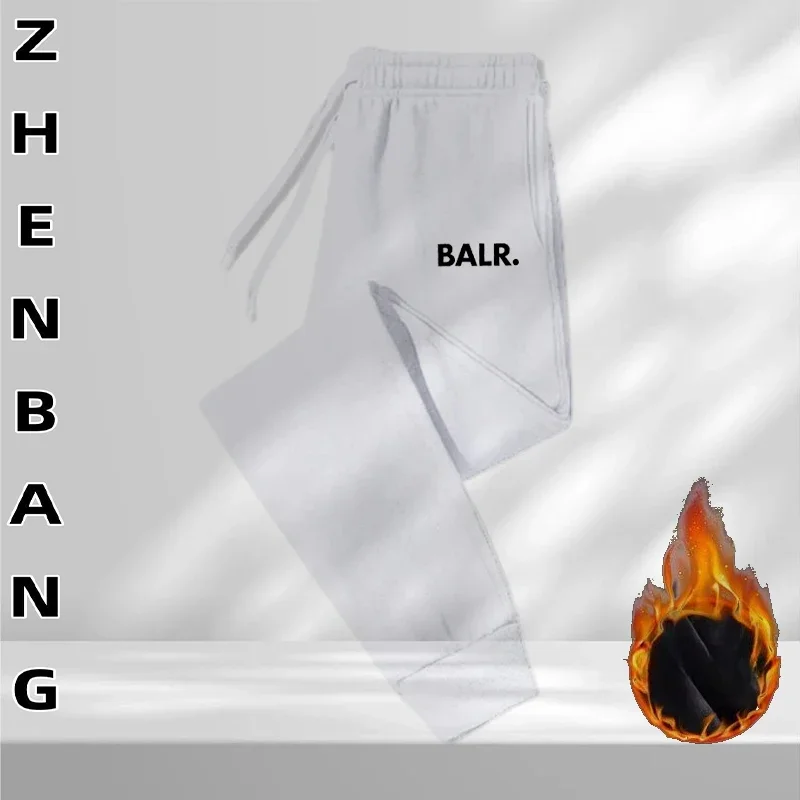 2024 BALR Men\'s Sports Fitness Pants Drawstring with Pocket Elastic Waist Drawstring Warm Soft Casual Daily Street Clothing