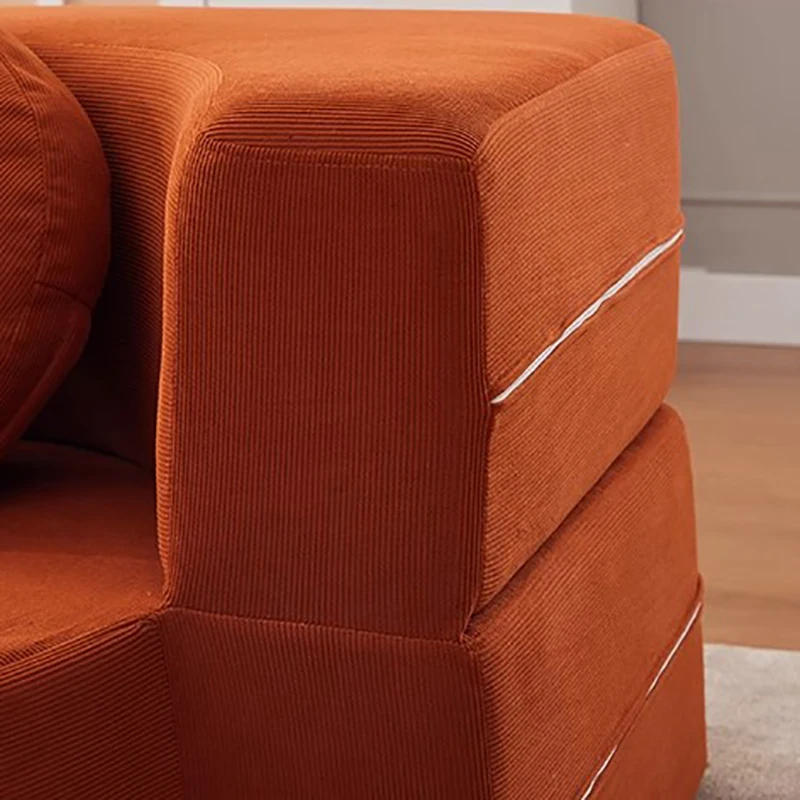 Classic French Retro Boneless Modular Sofa Compressible Canape, Glam Style Couch Universal Furniture for Living Room Bedroom