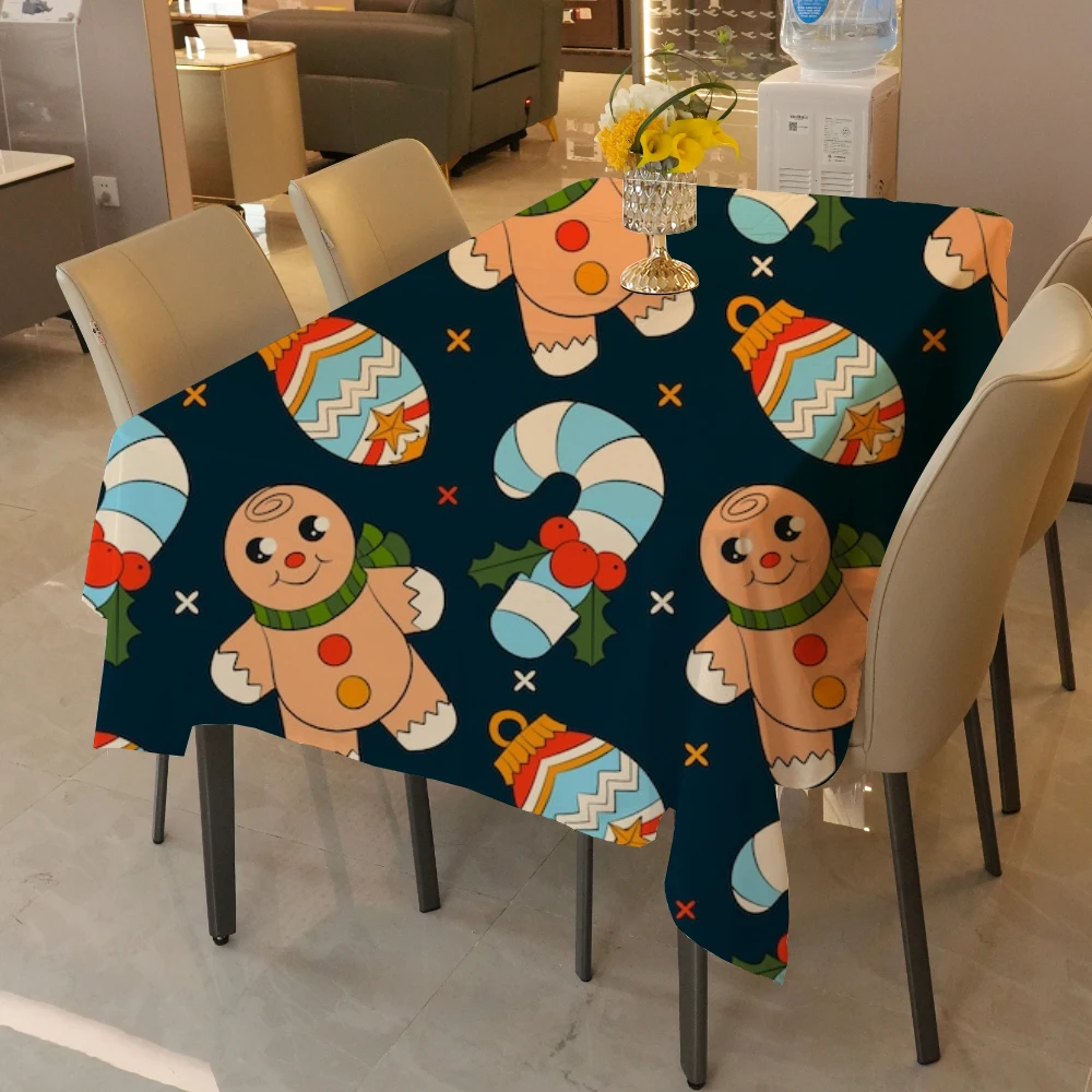

Christmas Tablecloth Christmas Tablecloth Farmhouse Table Stain-resistant Decorations
