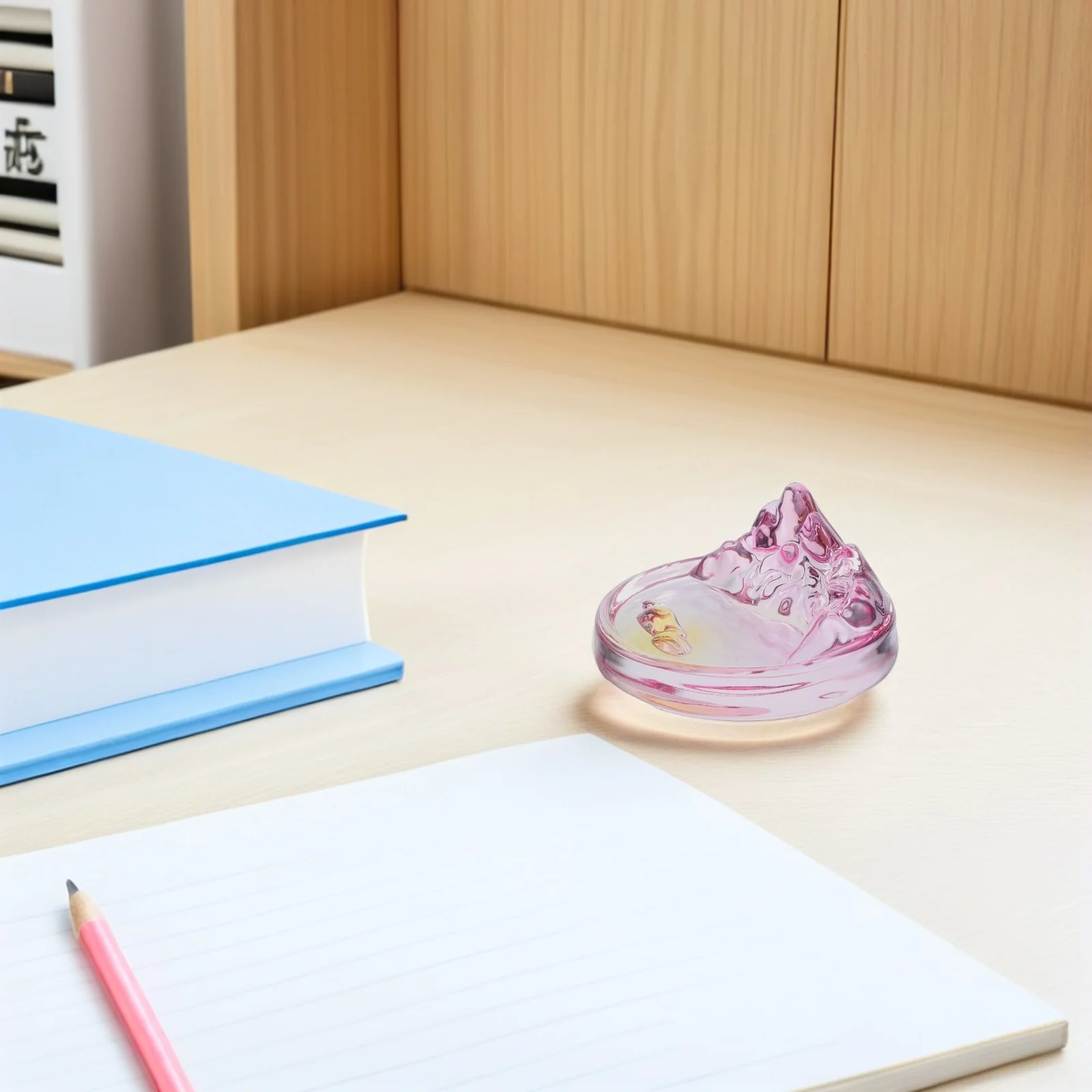 Glass Ink Dish Plate Chinese Calligraphy Painting 2-in-1 Ink Storage and Brush Rest Compact Small Size for Sumi Wash Watercolor