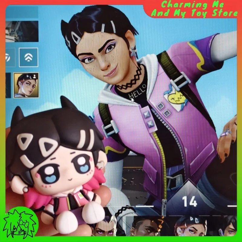 

In-stock Valorant Agent Figurines Jett Sage Reyna Omen Clove Sitting 7cm Pvc Mini Ornaments Desktop Birthday Gifts