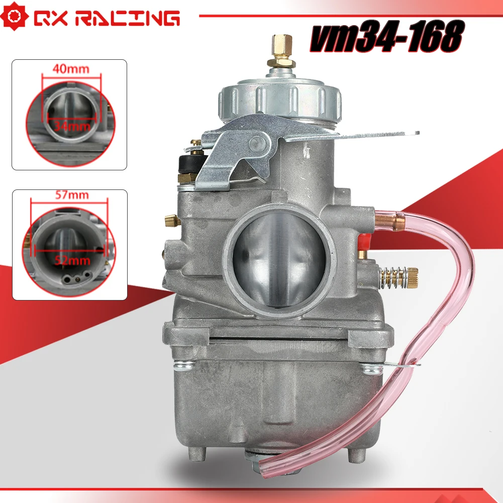 New Carb Motorcycle Carburetor VM Series For Mikuni VM34 34mm VM34-168 Round Slide Carb Carburetor 42-6015 Drit Pit Bike Moto