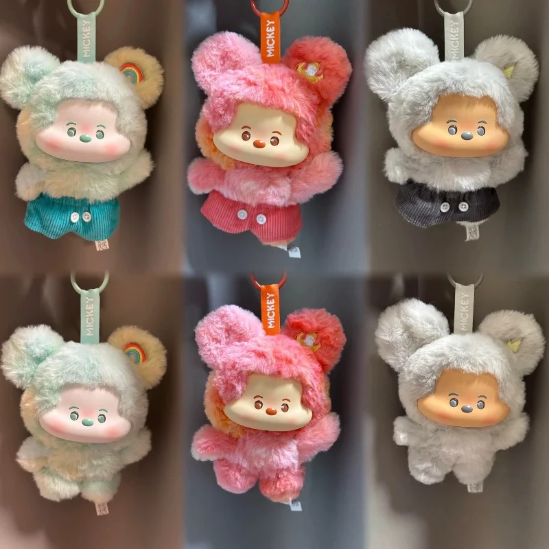 Ln Stock Mickey Cloud Series Vinyl Face Doll Toy Keychain Decorative Pendant Cute Birthday Gift Trendy Blind Box Toy Gift Boxed