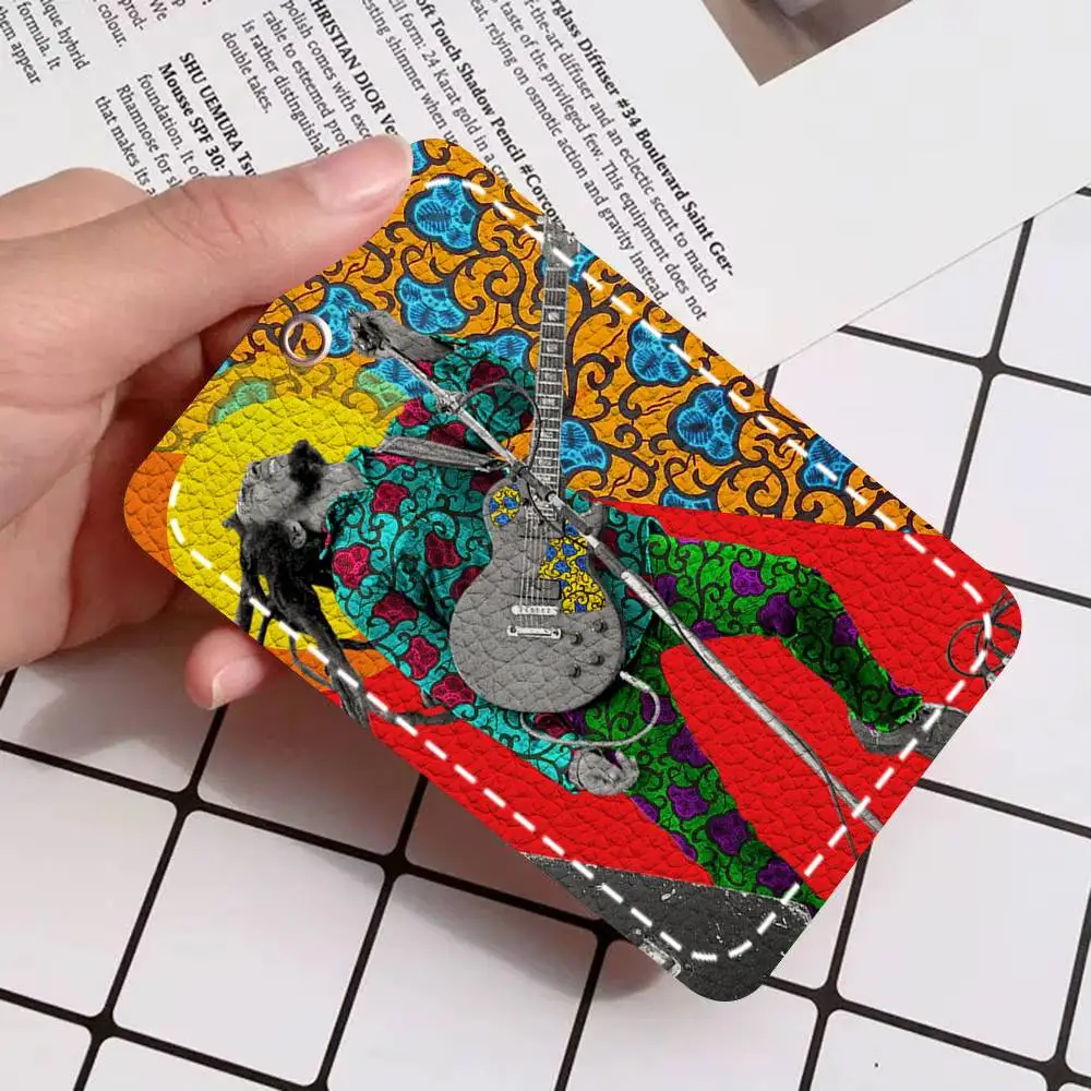 Bob Marley Card Holde Applicable To Credit Cards Bus Card Soft Leather Rectangular Keychain Protective Cover
