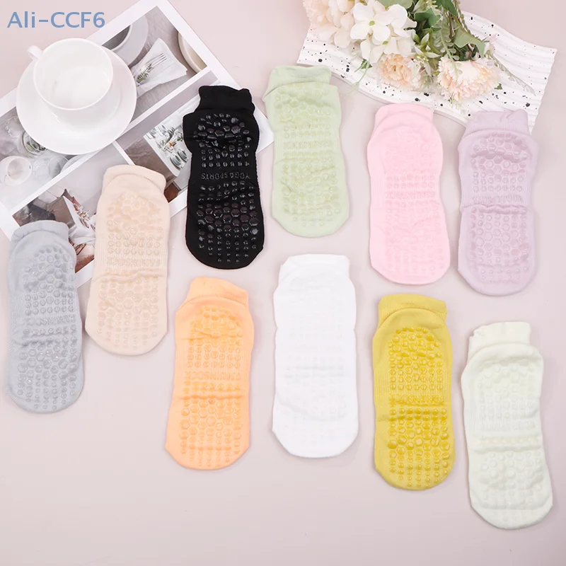 1Pair Women Anti-Slip Sock Trampoline Yoga Sock Cotton Breathable Short Socks Elasticity Sport Boy Girl Outside Sport Socks