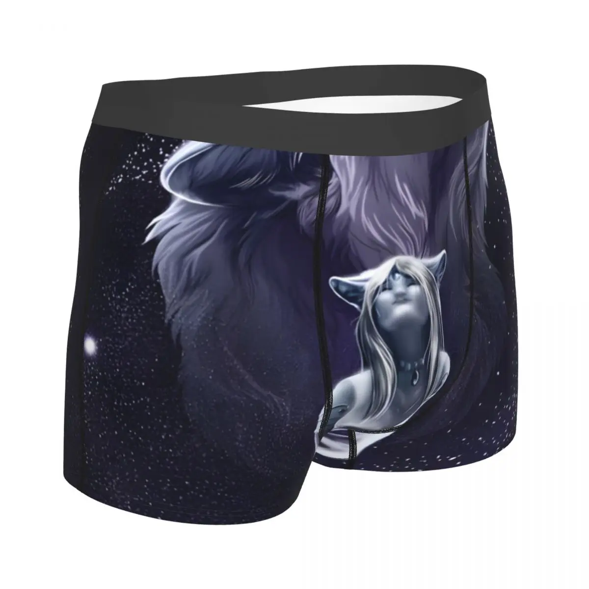 My Soul Wolf Space Galaxy Wolf Underpants Homme Panties Male Underwear Ventilate