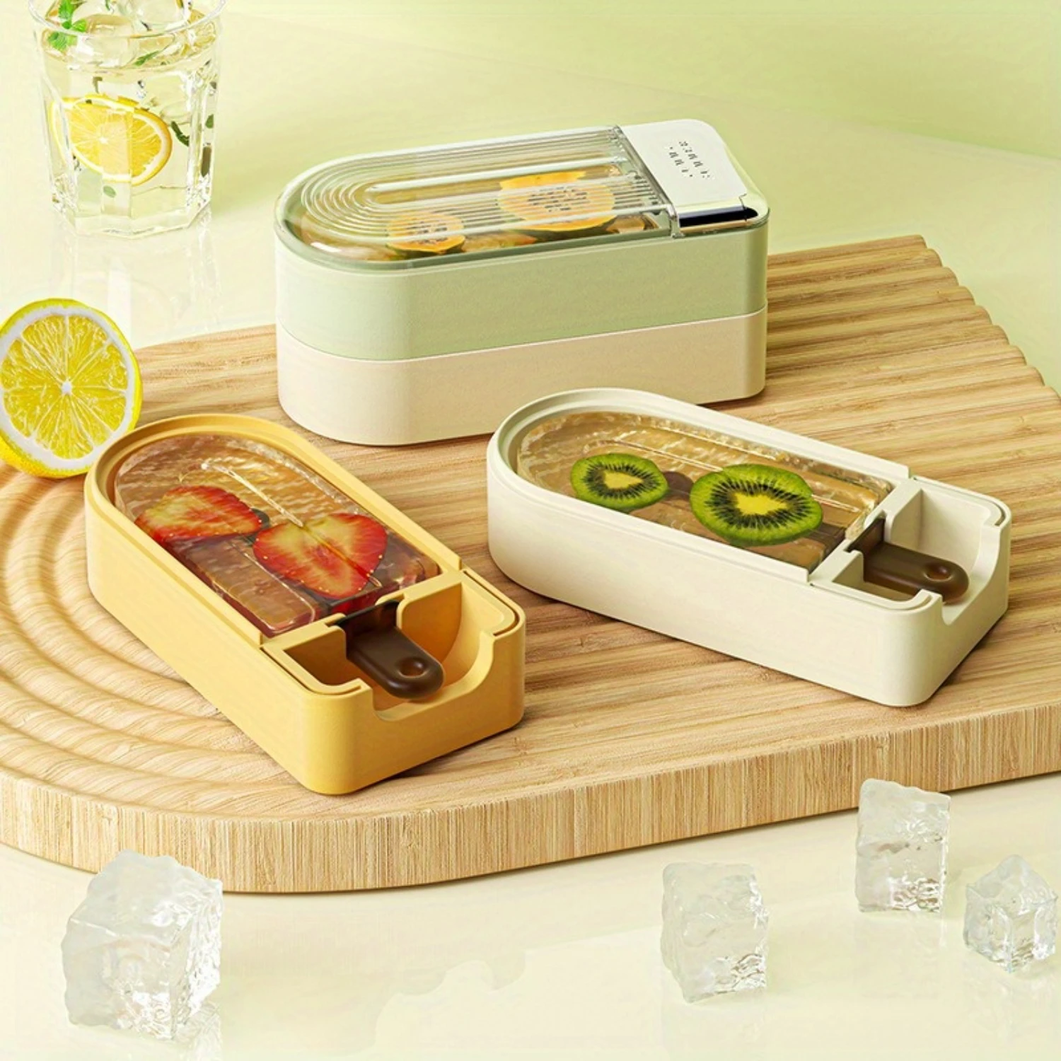 

"Kid-Friendly" 1Pc Large Capacity Homemade Ice Cream Mold - Easy Release Popsicle & Treat Maker, Durable Plastic