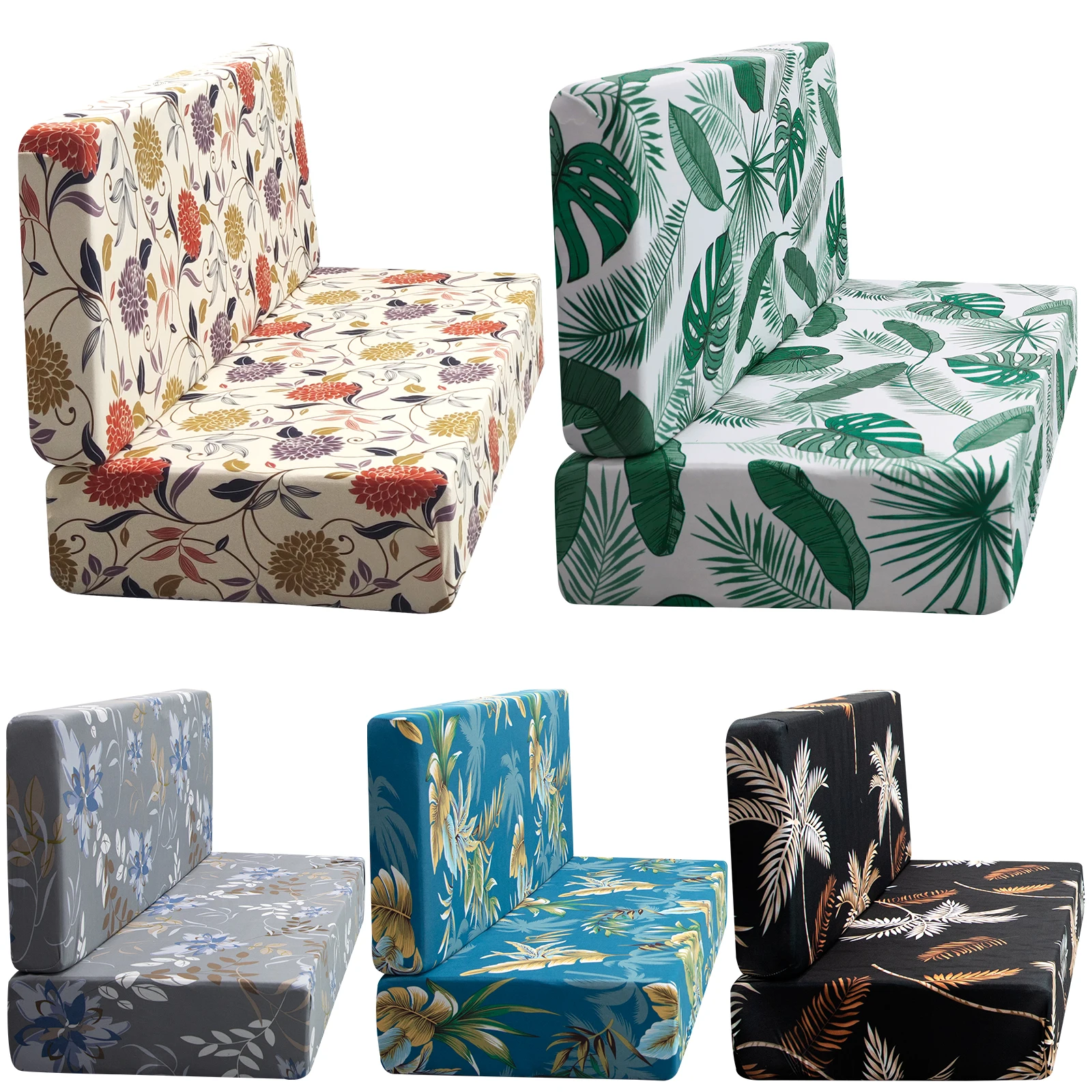 Stretch Printed RV Dinette Couch Cushion Covers Sofa Seat Cover Protector Slipcovers with Elastic Bottom for RV Camper Car Bench