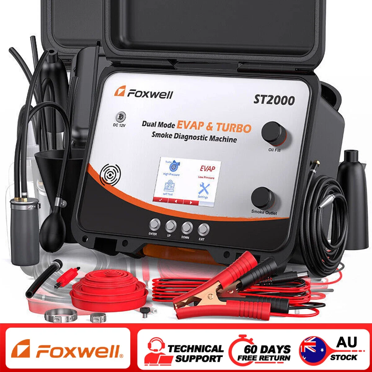 

FOXWELL ST2000 цифровой EVAP Turbo автоматический детектор утечек диагностический встроенный воздушный насос дымовая машина утечка двухрежимный анализатор утечек