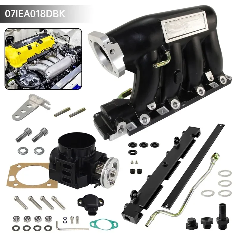 New Intake Manifold+70MM throttle body+TPS+ Fuel Rail Kit For 2004-2008 K24A2 Honda Civic 2006-2011 Acura TSX K20Z3