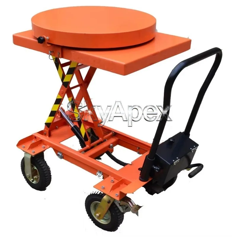 Hydraulic Manual Lift Table Cart Mobile Garden Planter Transport Cart Hand Push Potted Plant Lifting Truck for Nursery Garden