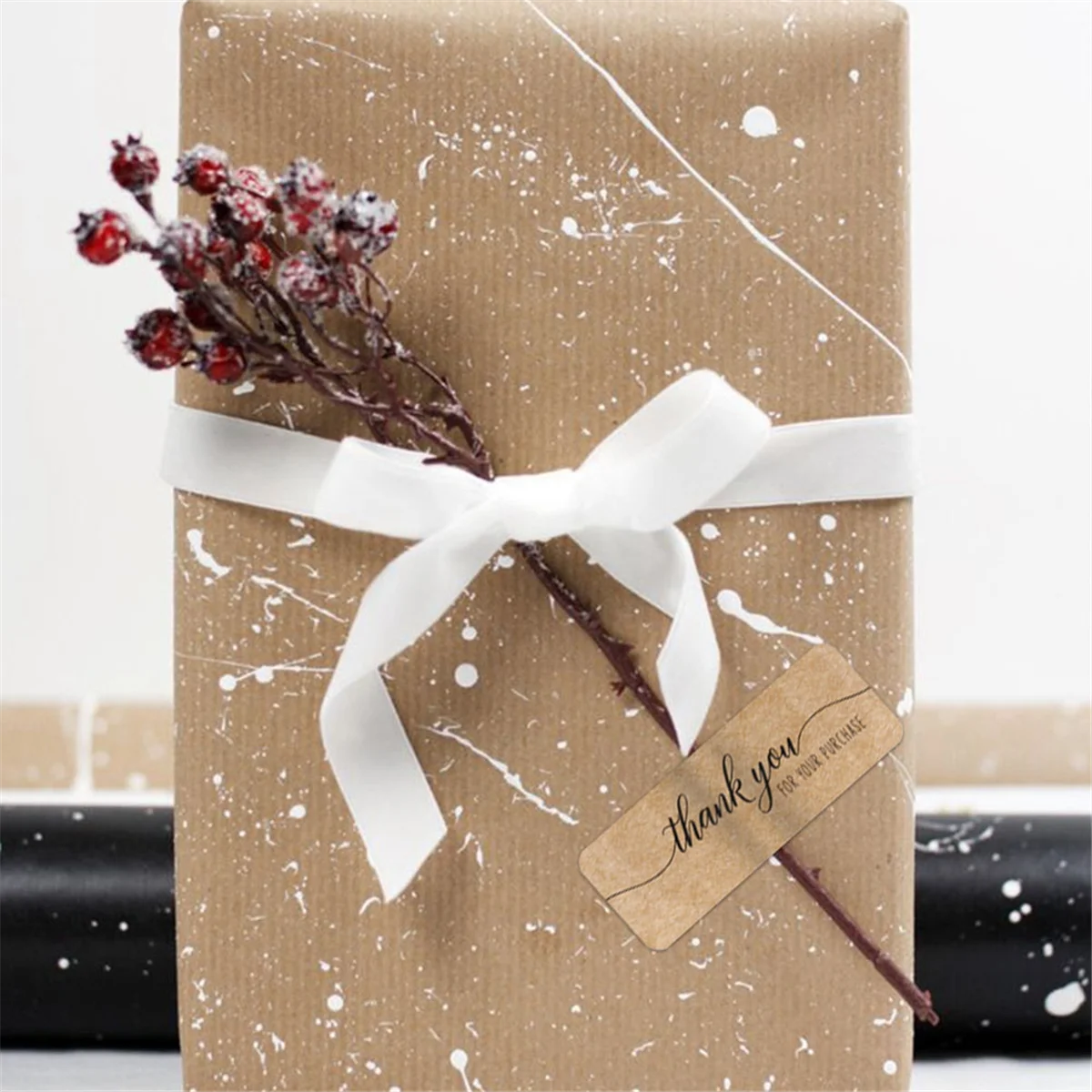 Obrigado Adesivos Set para Envelope Retail Store, Label Roll, 1440Pcs, 75x25mm