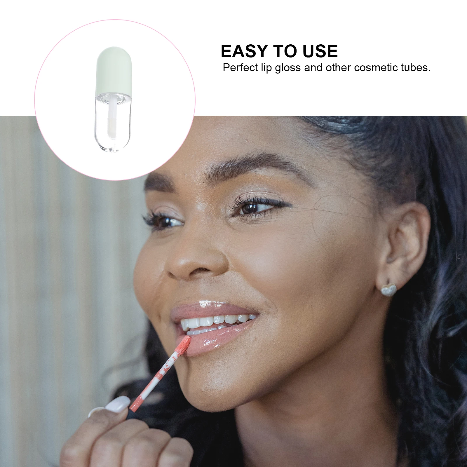 

10 PCS Lip Gloss Empty Bottle Cute Bottles Mini Containers Clear Lipgloss Tubes with Wand Wands Plastic Pp Shaped Travel Tint