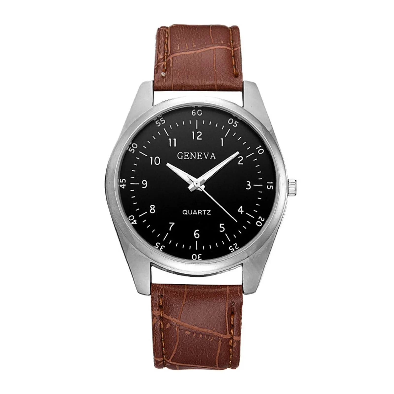 ساعة رجالية بسوار جلدي فاخر ، ساعة كوارتز رجالية ، جودة عالية ، أنيقة ، ساعة يد رسمية بسيطة ، موضة جديدة