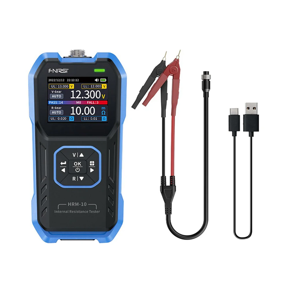 HRM-10 Battery Voltage Internal Resistance Tester 18650  AC Acid Lithium Lead Battery Capacitor Tester for Electrician Tool