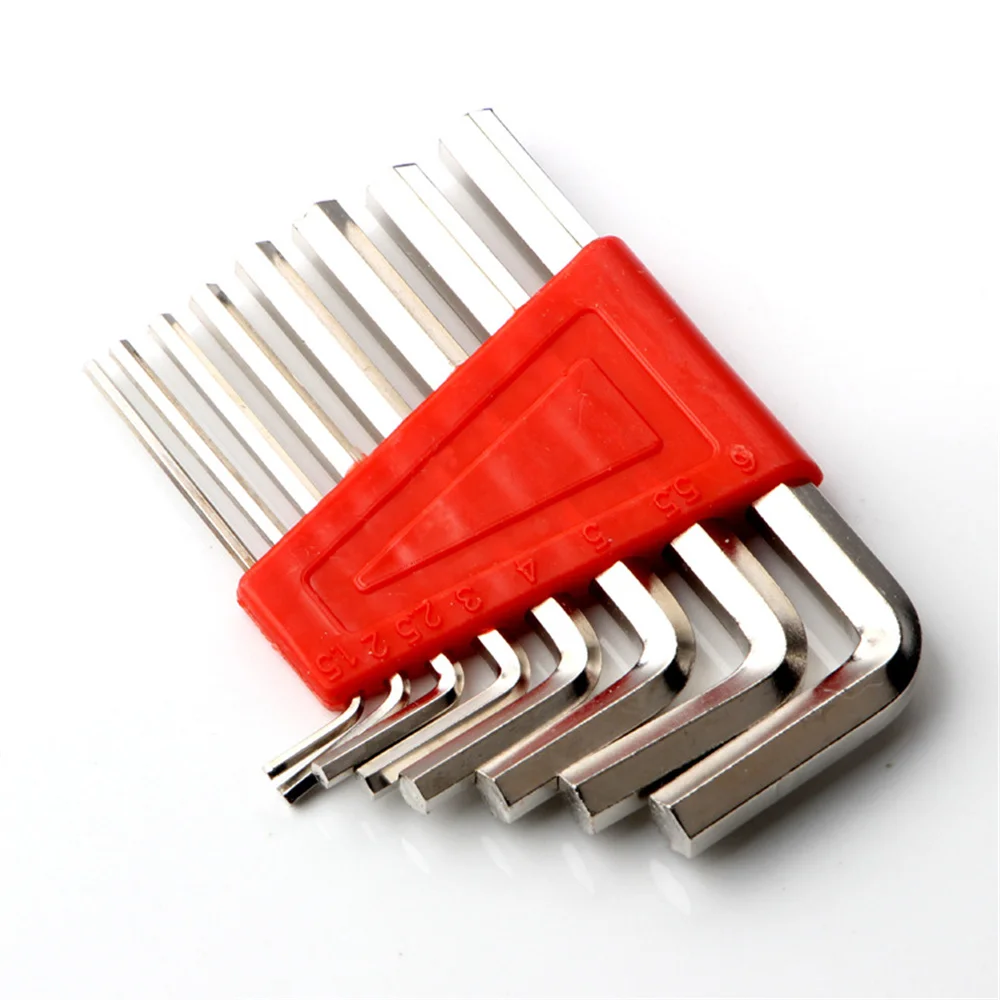 Flat Headed Hex Wrench Short 8-Piece Set, Hardware Tool Accessories Manufacturer, In Stock Wholesale, Metric Small Gifts