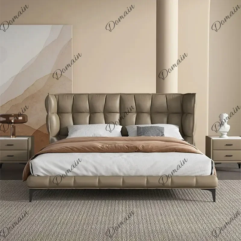 XY Queen Size Double Bed Comforter Luxury Platform Living Room Queen Bed Full Size Headboards Single Lit 2 Personnes Furniture H