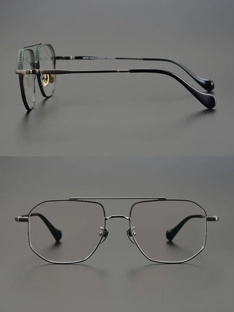 Japanische Design Pilot Titan Quadrat Gläser Rahmen Männer Optische Brillen Frauen Myopie Lesen Rezept Brillen Brillen – Detail 9