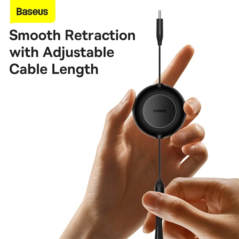 Baseus Flash Series Ⅱ One-for-three Fast Charging Cable Type-C to M+L+C 100W 1.5m