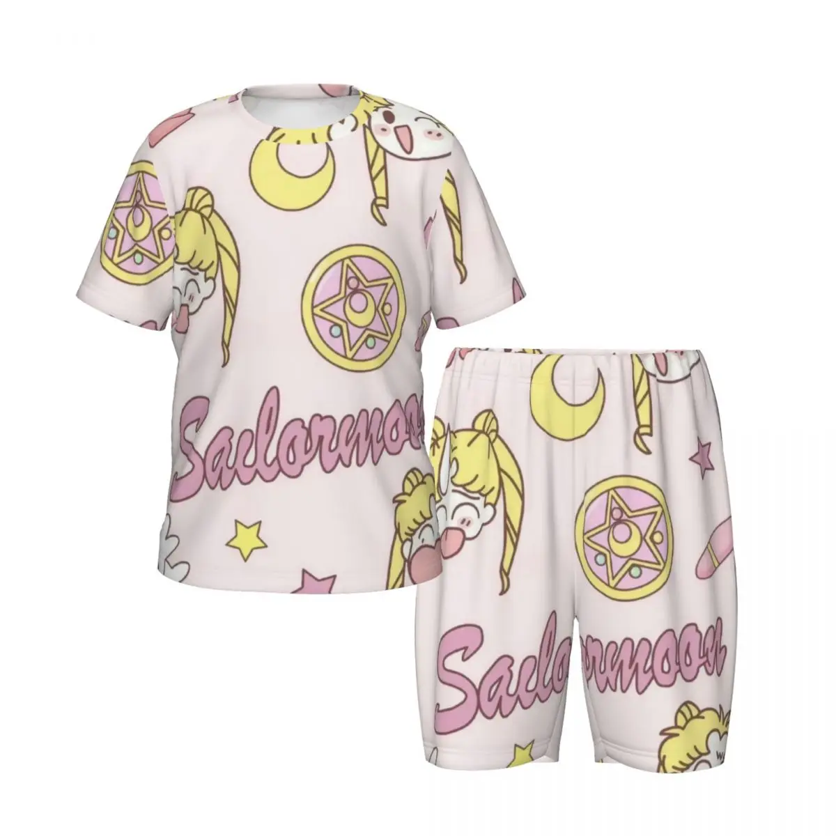 Sailor Moon New Summer Plus Size 4XL Pajamas Set for boys girls Nightwear